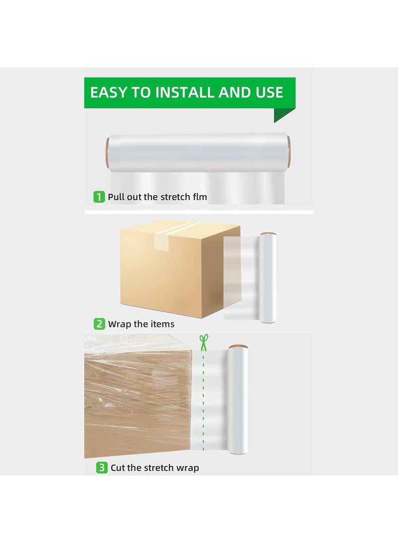 Duravel Duravel Clear Stretch Film Multi Use Strong Pallet Wrap Cling Film Tear Resistant Water & Moisture Proof Pallet Stretch Heavy Duty Shrink Wrap Durable Self-Adhering Cling Wraparent (PACK OF-1) - Image 2