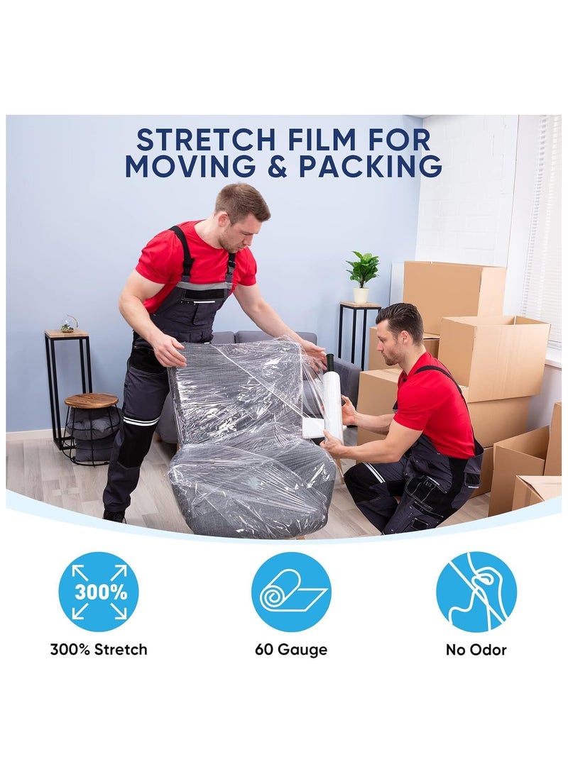 Duravel Duravel Clear Stretch Film Multi Use Strong Pallet Wrap Cling Film Tear Resistant Water & Moisture Proof Pallet Stretch Heavy Duty Shrink Wrap Durable Self-Adhering Cling Wraparent (PACK OF-1) - Image 3
