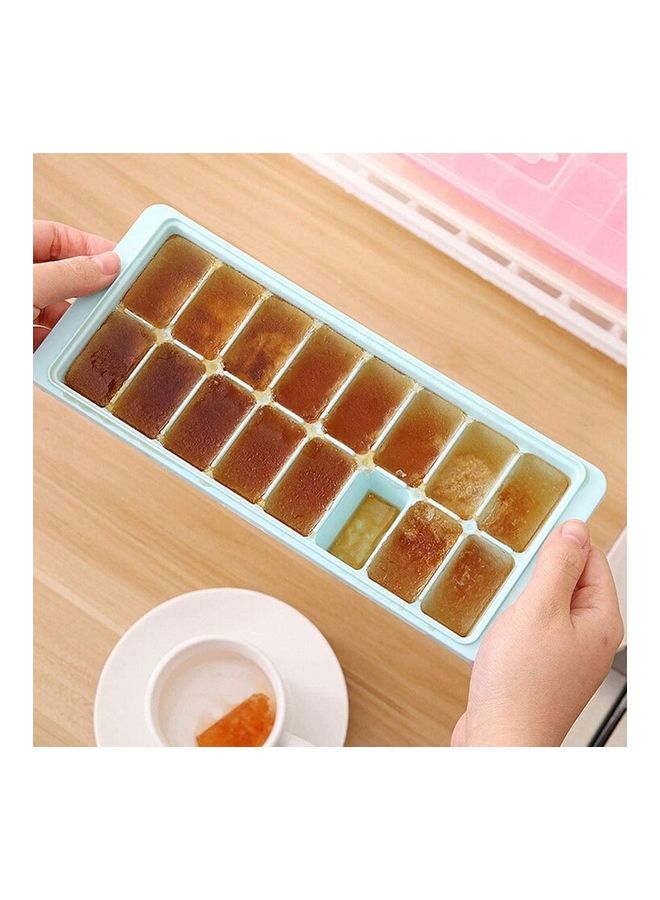3-Piece 16-Cavities Ice Cube Tray Box Set Pink/Blue One Size - Image 5