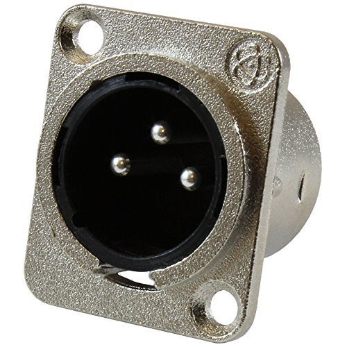 GLS Audio XLR Male Jack 3 Pin - Panel Mount Jacks D Series Size XLR-M - 4 Pack - Image 2