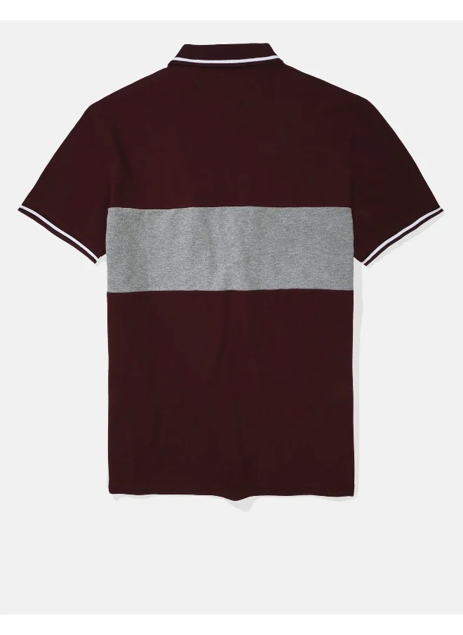 American Eagle Color Block Pique Polo