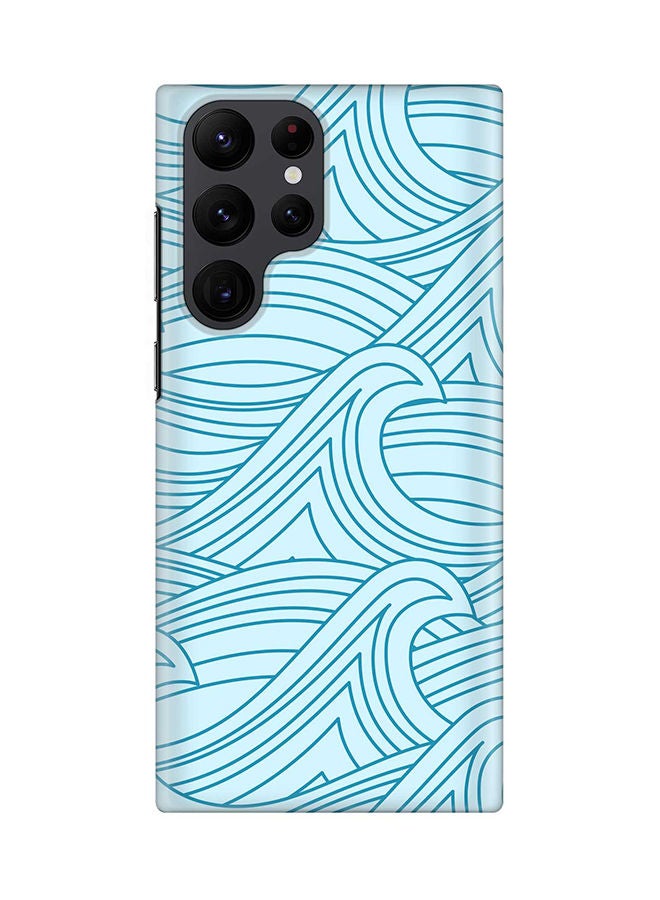 Stylizedd Case for Samsung Galaxy S22 Ultra 5G Snap Case Slim Snap Classic Series Shield Matte Finish Print - Rough Seas - Image 1