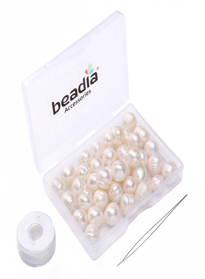 BEADIA Natural Pearl Beads Potato 10-11mm White Freshwater Cultured Loose Gemstone Beads for DIY Jewelry Making 13.8''/Strand HQ - Image 1