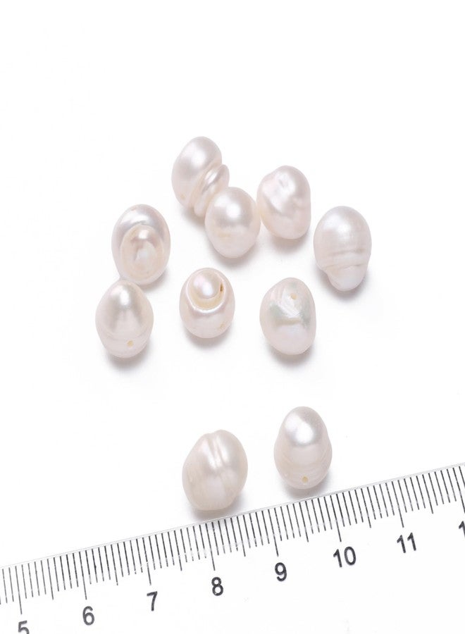 BEADIA Natural Pearl Beads Potato 10-11mm White Freshwater Cultured Loose Gemstone Beads for DIY Jewelry Making 13.8''/Strand HQ - Image 4
