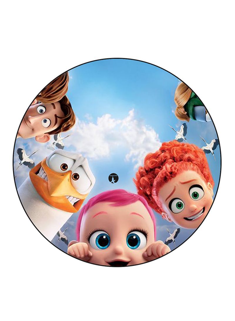 RKN Storks Printed Mouse Pad  Multicolour