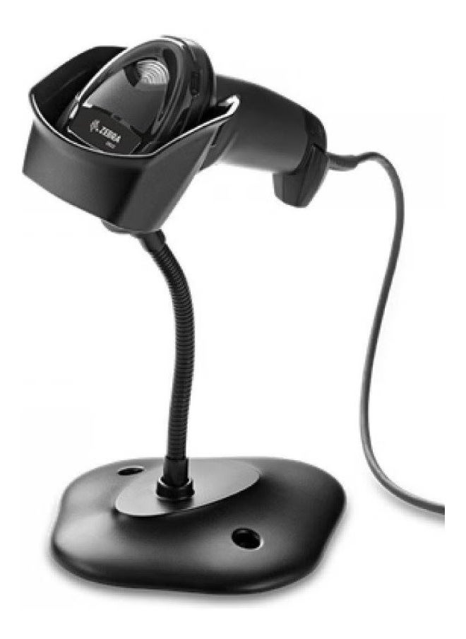 زيبرا Zebra DS2208-SR Barcode Scanner Kit – Twilight Black – Includes USB Cable (7ft) & Gooseneck Stand  - Image 2