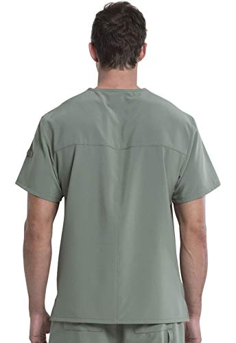 Dickies EDS Essentials Men Scrubs Top Tuckable V-Neck DK635, S, Olive - Image 5