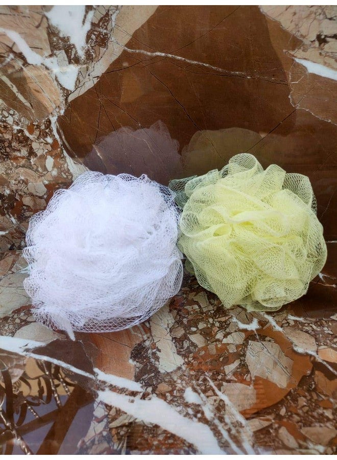 WISDOM- Luxury Bathing Round Loofah for Men and Women (Couples Pack of 2) (Green and Pink) - Image 3