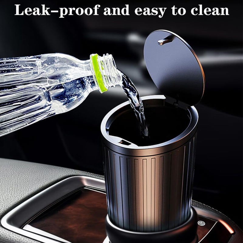 KASTWAVE Durability boosted processed material Leakproof Car Trash Can with Lid, Universal Vehicle Garbage Bin with 20 Disposable Trash Bags, Portable Car Organizer for Front & Back Seat Storage, Spill Proof Automotive Waste Container Economical varied design options - Image 4