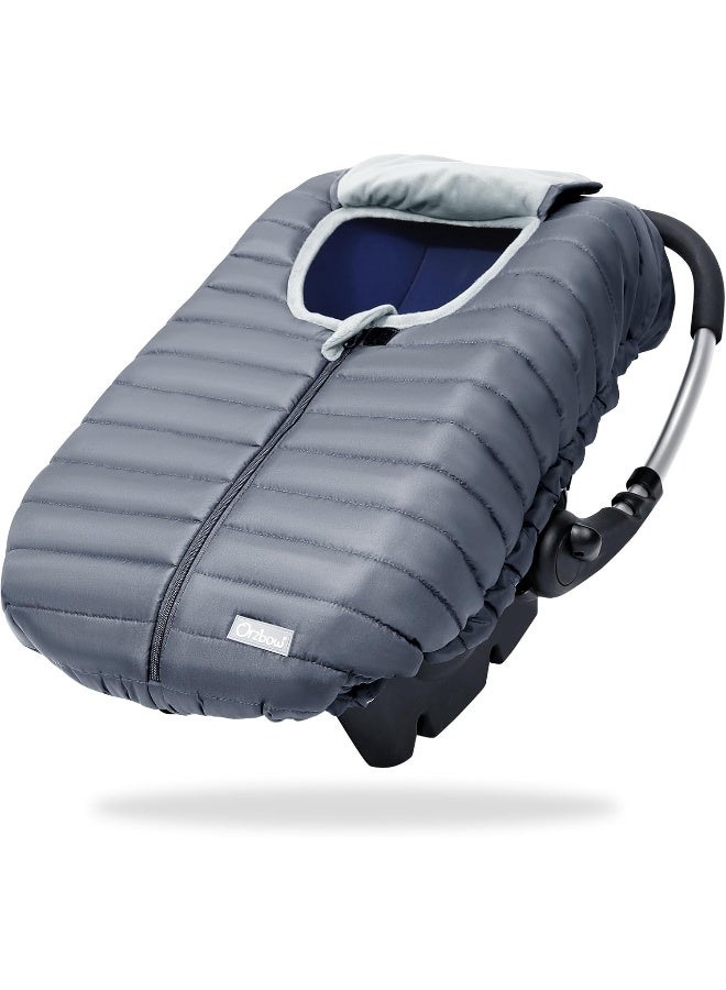 Orzbow Enfant Car Seat Covers - Cocoon Baby Cover for Boys & Girls, Rain & Snow Repellent, Breathable Windproof, Winter Protector, Center Zipper, Universal Fit for Infant Car Seat (0-12M) (Gray) - Image 1