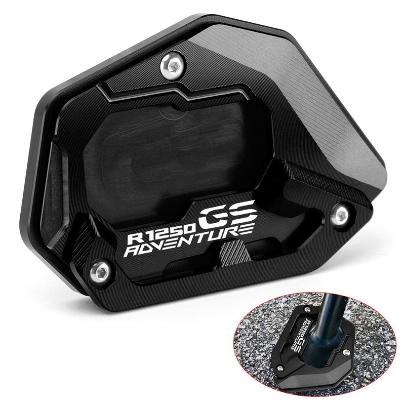 Generic Velospeed For B.M.W R1250GS Adventure 2018-2023 (Not For Lowered Vehicles) Motorcycle CNC Support Extension Plate Kickstand Side Stand Pad r 1250 gs adv r1250gsa Accessories (black)  - Image 1