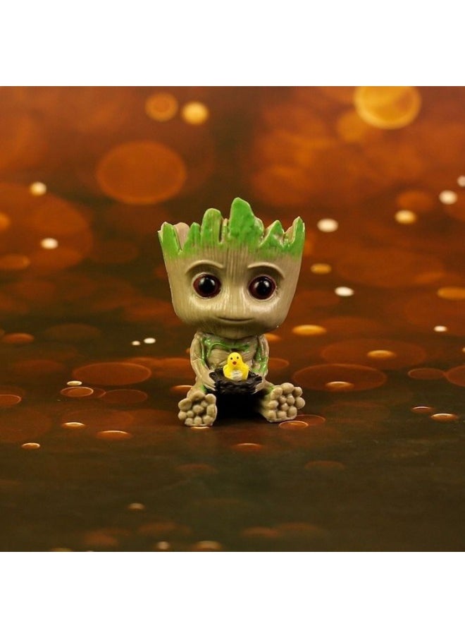 Generic - Guardians Of The Galaxy Groot Cute Little Tree Man Fleshy Flower Potted Animation Peripheral Table Game Hand-made Toy-Color:Little Tree Man Raise Hands - Image 1