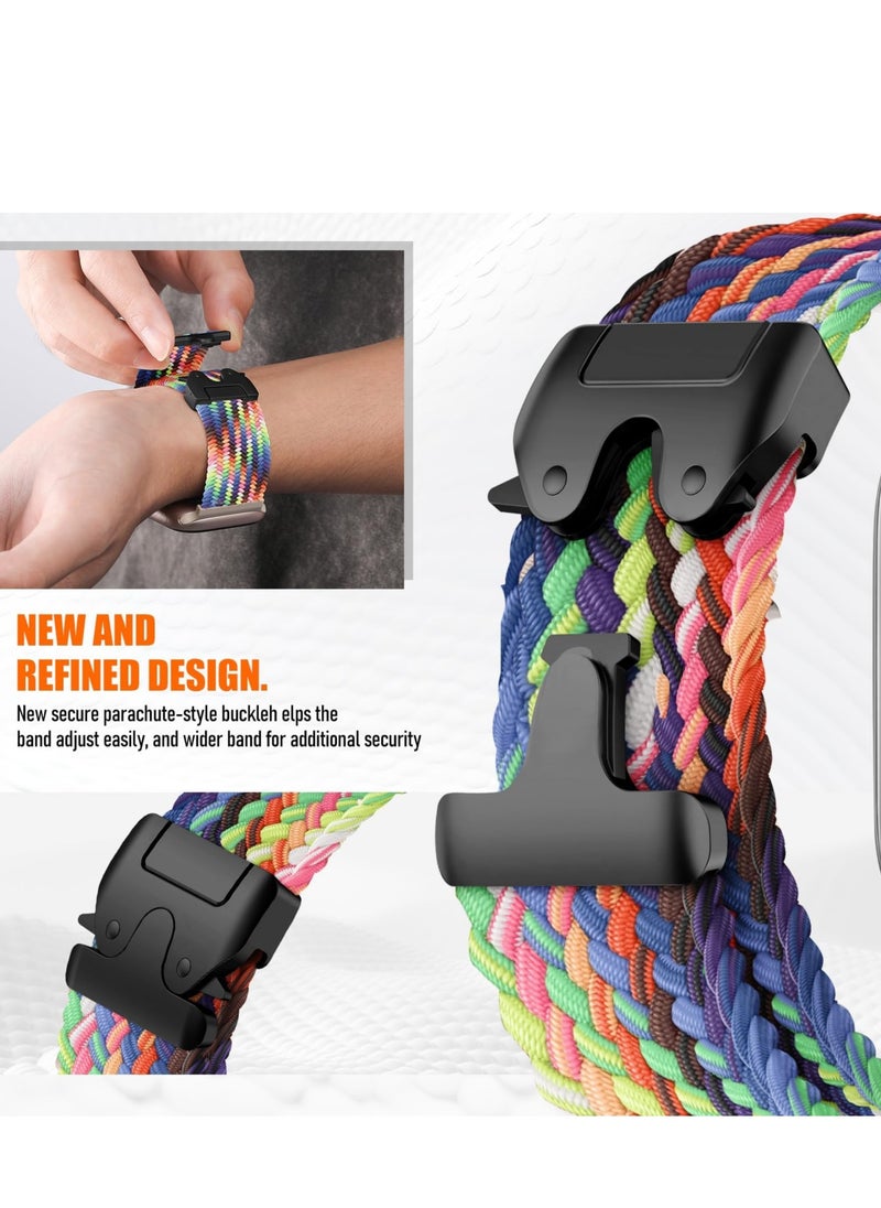 SZOXST - Compatible for Apple Watch Band 49mm 46mm 45mm 44mm 42mm Elastic Nylon Braided Secure & Comfortable Stretchy Strap for Women Men,Parachute Buckle Bands for iWatch Ultra 2/1 Series 10 9 8 7 6 5 4 3 SE Denim - Image 1
