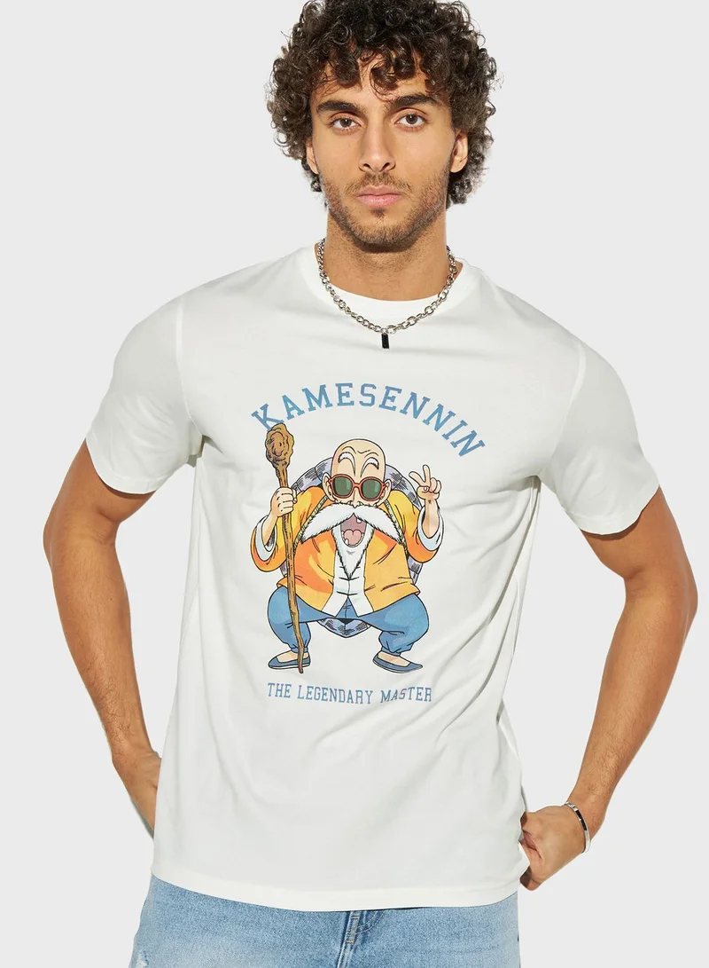 اس بي كاركترز Kamesennin Crew Neck T-Shirt