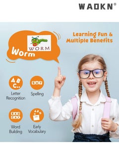 WAOKN Spelling Games, Wooden Matching Letters Toy with Flash Cards Words, Montessori ABC Alphabet Learning Educational Puzzle Gift for Preschool Boys Girls Kids Age 3 4 5 Years Old  - Image 5