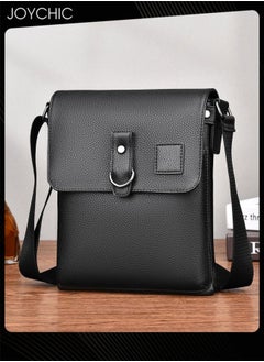 Joychic Men Pu Leather Wear-resistant and Waterproof Shoulder Bag Casual Messenger Bag Lightweight Multiple Pockets Crossbody Bag  - Image 1