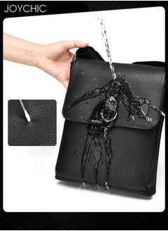 Joychic Men Pu Leather Wear-resistant and Waterproof Shoulder Bag Casual Messenger Bag Lightweight Multiple Pockets Crossbody Bag  - Image 4