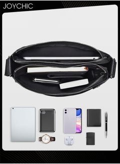 Joychic Men Pu Leather Wear-resistant and Waterproof Shoulder Bag Casual Messenger Bag Lightweight Multiple Pockets Crossbody Bag  - Image 5