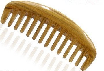 Gsbywt Wide Tooth Wood Handmade Natural Green Sandalwood No Static Comb with Aromatic Scent for Detangling Curly Hair and Gift 58