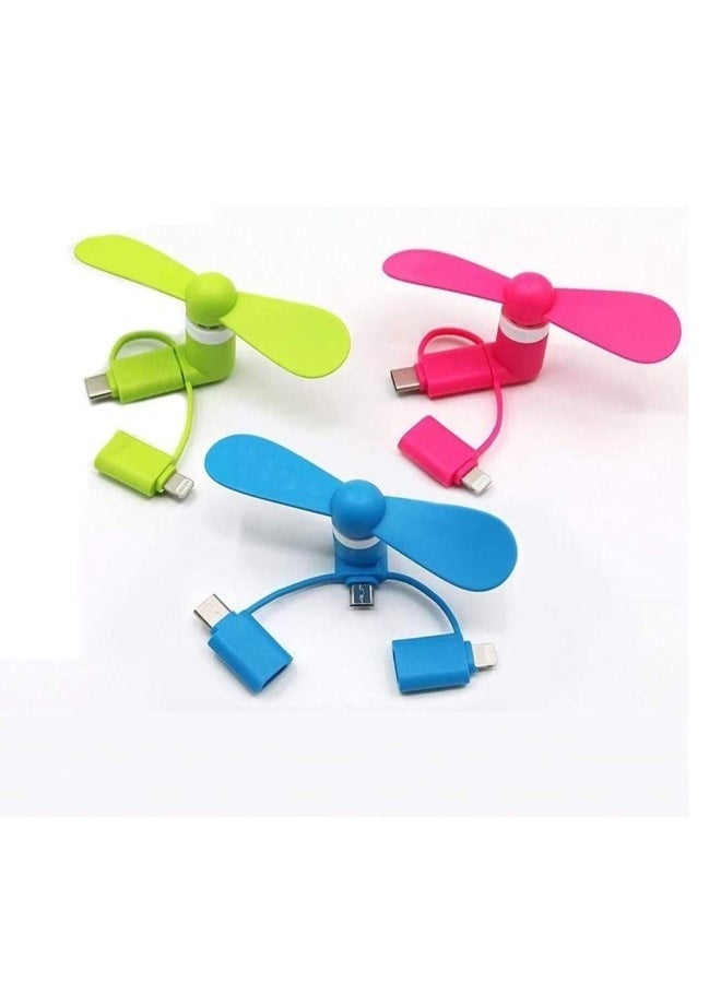 Mini USB Phone Fan 180-degree Rotating OTG Fan Portable Outdoor Cooler Pink Color - Image 1