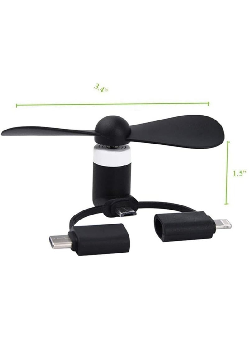 Mini USB Phone Fan 180-degree Rotating OTG Fan Portable Outdoor Cooler Pink Color - Image 2