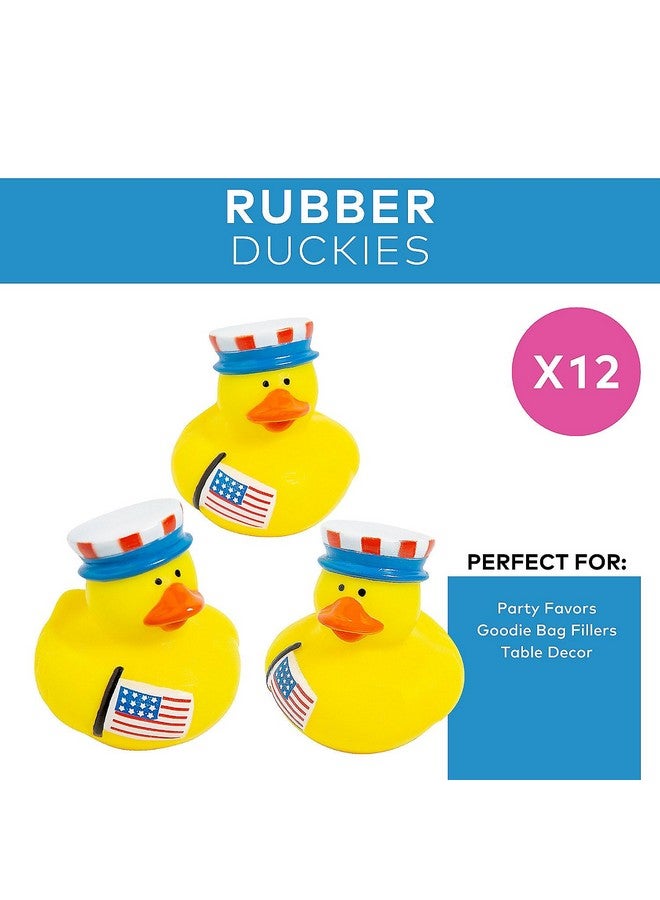 Fun Express One Dozen (12) Patriotic 4th of July Rubber Duckys - Image 2