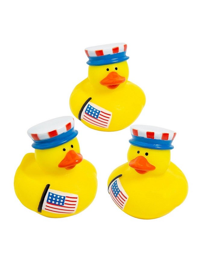 Fun Express One Dozen (12) Patriotic 4th of July Rubber Duckys - Image 1