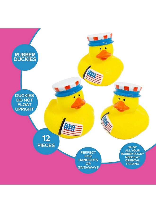 Fun Express One Dozen (12) Patriotic 4th of July Rubber Duckys - Image 3