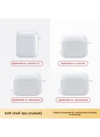 For Apple Headset Airpods4 Wireless Bluetooth Headset Protective Cover TPU Transparent Headset Protective Cover Material-Color:Tpu Soft Shell (bare Shell)-Applicable Models:Fourth Generation = 3: With Hanging Ears - pzsku/ZE4B380D9862C3C6CE636Z/45/1746228077/eafef24e-56b4-4d08-8d7a-bdeccb3a0187