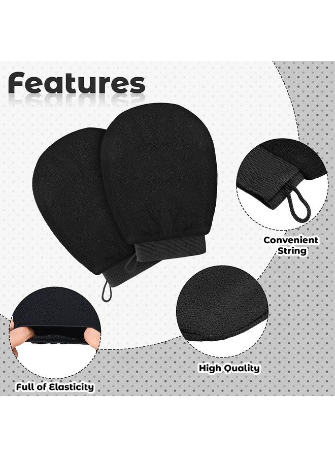 Tatuo 4 Pieces Exfoliating Gloves Exfoliating Body Scrubber Korean Exfoliating Mitts Exfoliating Mitt For Body Exfoliating Gloves Visibly Liftaway Dead Skin Exfoliator Scrubber For Women Bath Shower Spa  - Image 5