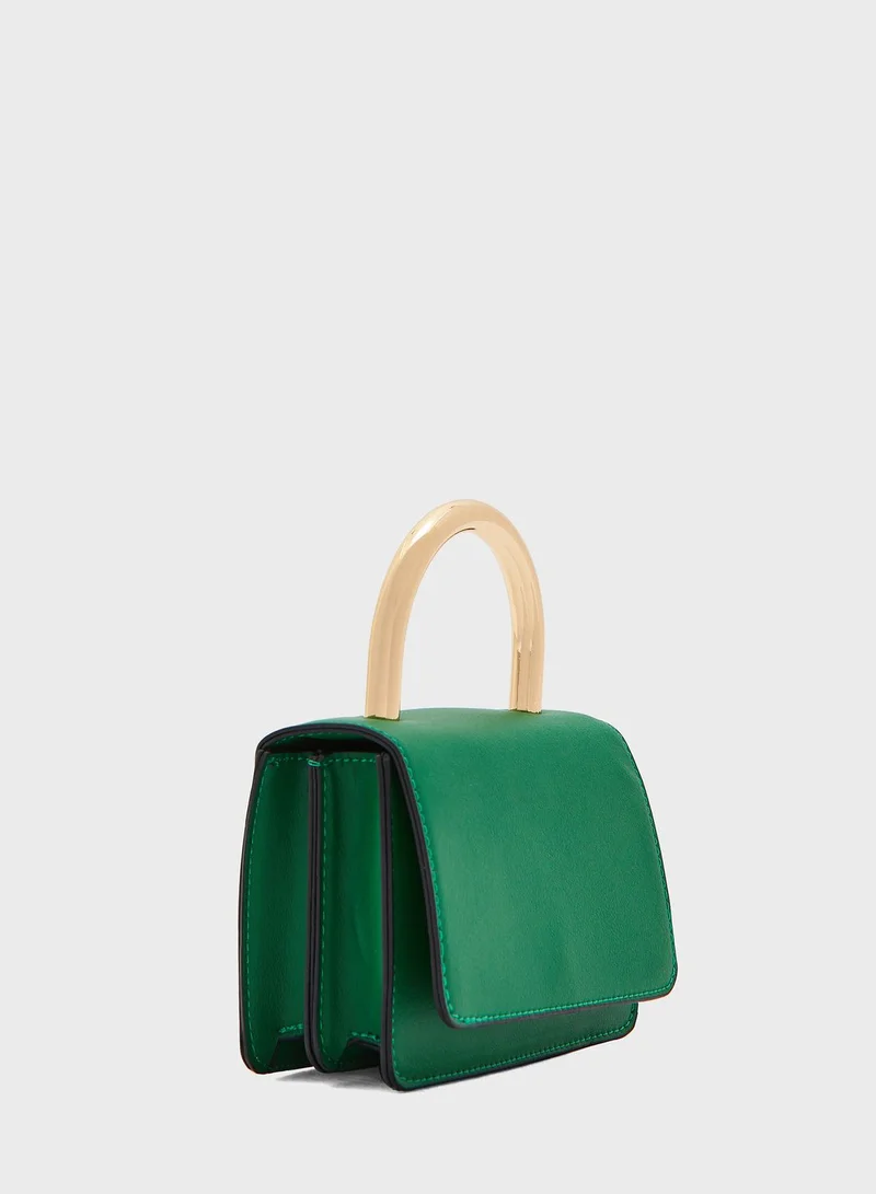 TOPSHOP Gia Metal Handle Grab Bag