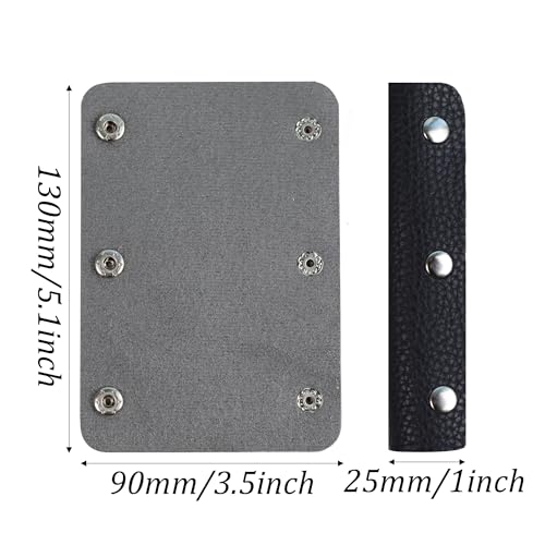 bociloy 2PCS Leather Handbag Handle Wrap Covers, Purse Wallet Strap Protector Pads, Soft Grip for Tote Bag Suitcase Travel Shopping Bag Craft Making Supplies, Black - Image 2