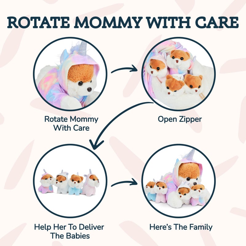 PixieCrush Bernese Dog Stuffed Animals with Babies Inside - 5-Piece Set of Mommy and Puppies Plush for Imaginative Play - Soft Cuddly Companion for Kids - Stuffed Animals for Girls Ages 3 to 8 Years - Image 5