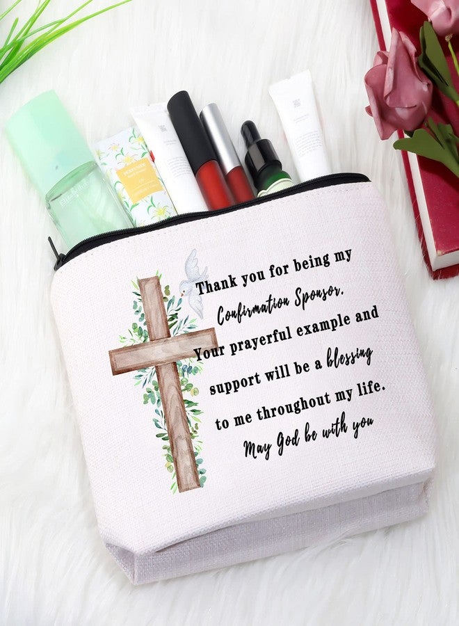 GJTIM Confirmation Sponsor Gift Christian Faith Gift Thank You for Being My Confirmation Sponsor Zipper Pouch Cosmetics Bag (Confirmation Sponsor Bag) - Image 4
