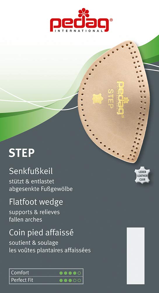 pedag Step | Arch Support Inserts | Durable Foot Arch Support for Flats | Arch Pad and Inserts for Shoes | Self-Adhesive | Ideal for Comfort and Relief | Black Leather | Large - Image 2