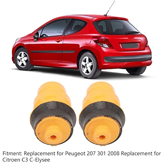 rayihni 2 Pcs Rear Axle Bump Stops Rear Axle Suspension Shock Absorber Mount Oe 516680 9657150780 Bump Stop Buffer Block Replacement For 207 2008 - Image 3