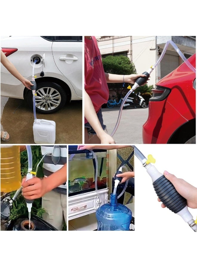 Professional hand pump for transferring liquids (custom PVC hose): Full length control to suit your needs - Heavy-duty materials prevent odors and leaks - Ideal for safely transferring gasoline, beverages, and oils - Image 4