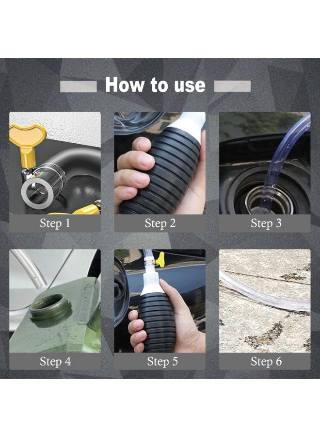 Professional hand pump for transferring liquids (custom PVC hose): Full length control to suit your needs - Heavy-duty materials prevent odors and leaks - Ideal for safely transferring gasoline, beverages, and oils - Image 3