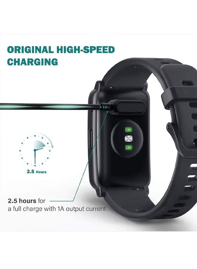 Charger Compatible for Huawei Watch Fit 3/Fit/Fit 2/Fit Mini,Huawei Band 6/ Band 7,Huawei 4X,Honor Watch ES,Honor Band 6-Smart Watch Replacement USB Charger Charging Cable 100cm Black - Image 2