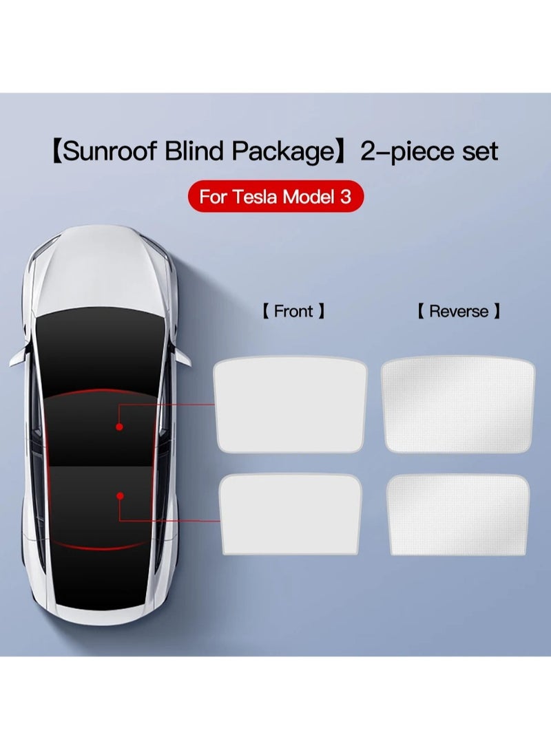 AROAQ YZ For Tesla Model 3 Y 2021-2023 Car Sun Visor Upgrade Ice Towel Buckle Sun Shades Glass Roof Clarity Vehicle - Image 1