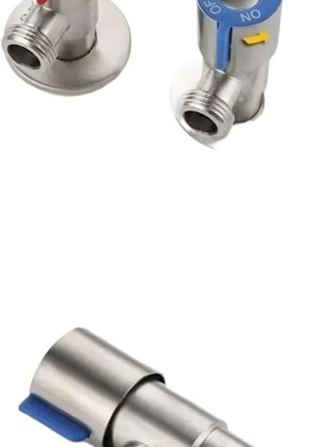 صمام زاوية دخول ساخن بارد من الفولاذ المقاوم للصدأ للمرحاض، حوض الغسيل، سخان الماء DVP02LC SL - Image 2