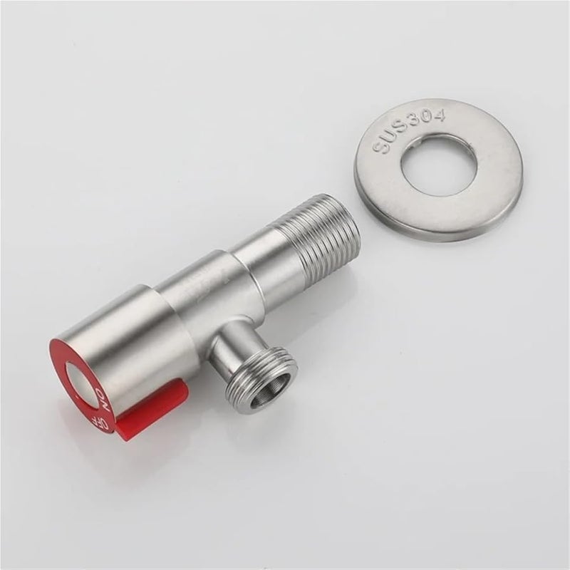 صمام زاوية دخول ساخن بارد من الفولاذ المقاوم للصدأ للمرحاض، حوض الغسيل، سخان الماء DVP02LC SL - Image 3