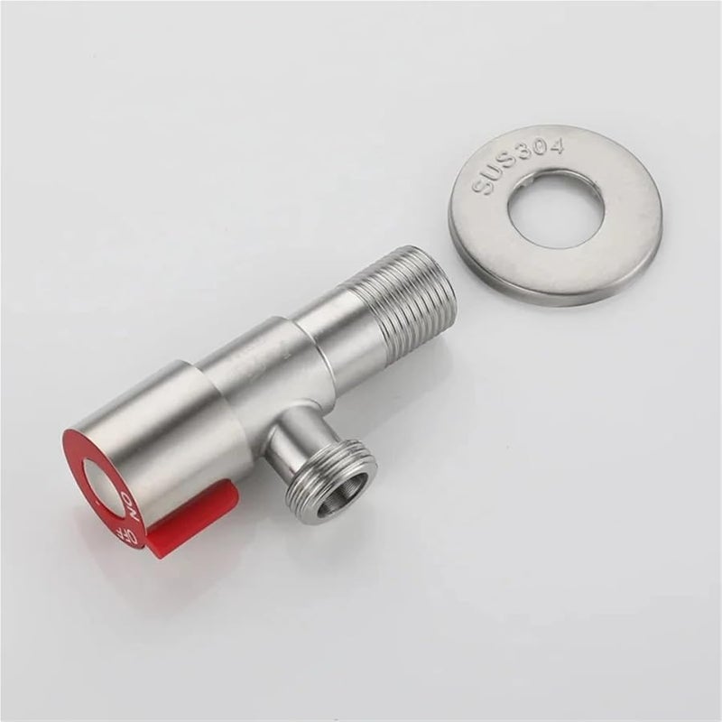 صمام زاوية دخول ساخن بارد من الفولاذ المقاوم للصدأ للمرحاض، حوض الغسيل، سخان الماء DVP02LC SL - Image 4