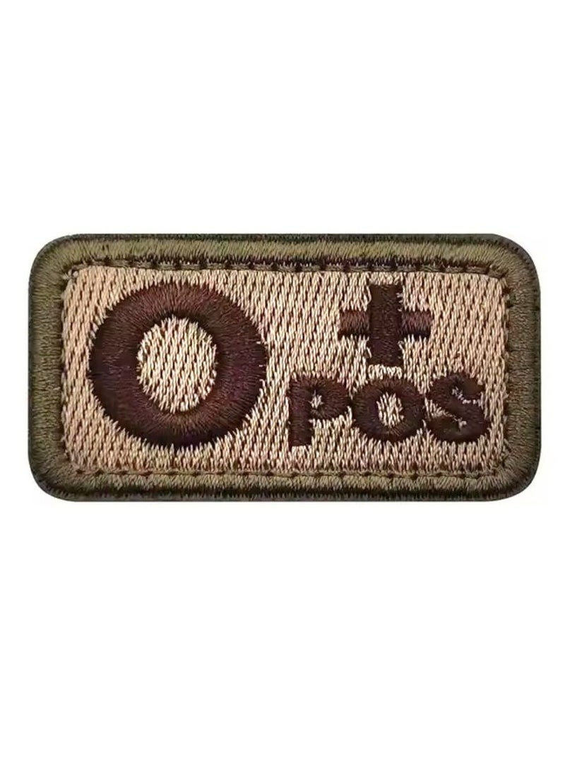 Blood Type O+ Patch Blood Type O+ Embroidery with Chic Shack Tape Suitable for athletes, military personnel, and those who do heavy and dangerous work, Compatible with tactical bags, jackets, clothing, backpacks, army patch…  - Image 1