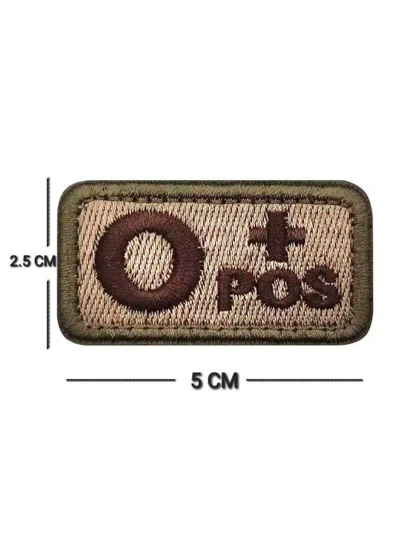 Blood Type O+ Patch Blood Type O+ Embroidery with Chic Shack Tape Suitable for athletes, military personnel, and those who do heavy and dangerous work, Compatible with tactical bags, jackets, clothing, backpacks, army patch…  - Image 2