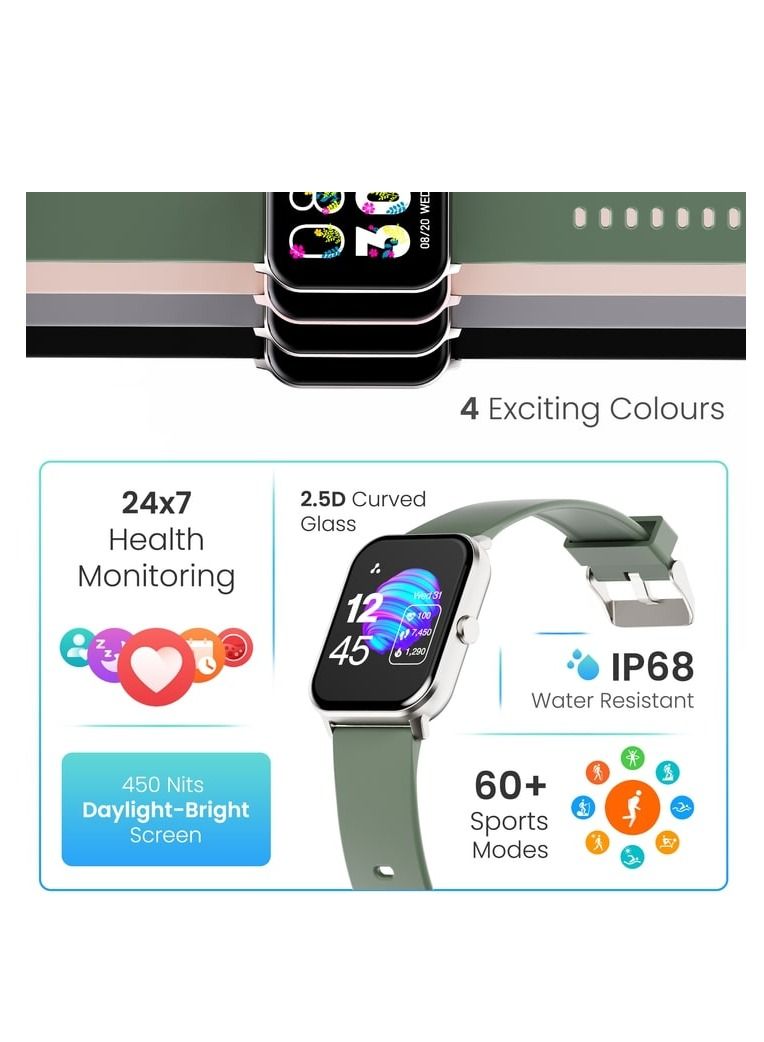 Ambrane Wise Eon 1.69 ”LucidDisplay Smartwatch Green - Image 2