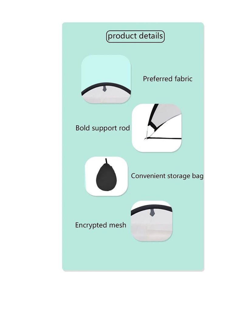 H PRO Mini Portable Football Goal Black - Image 4