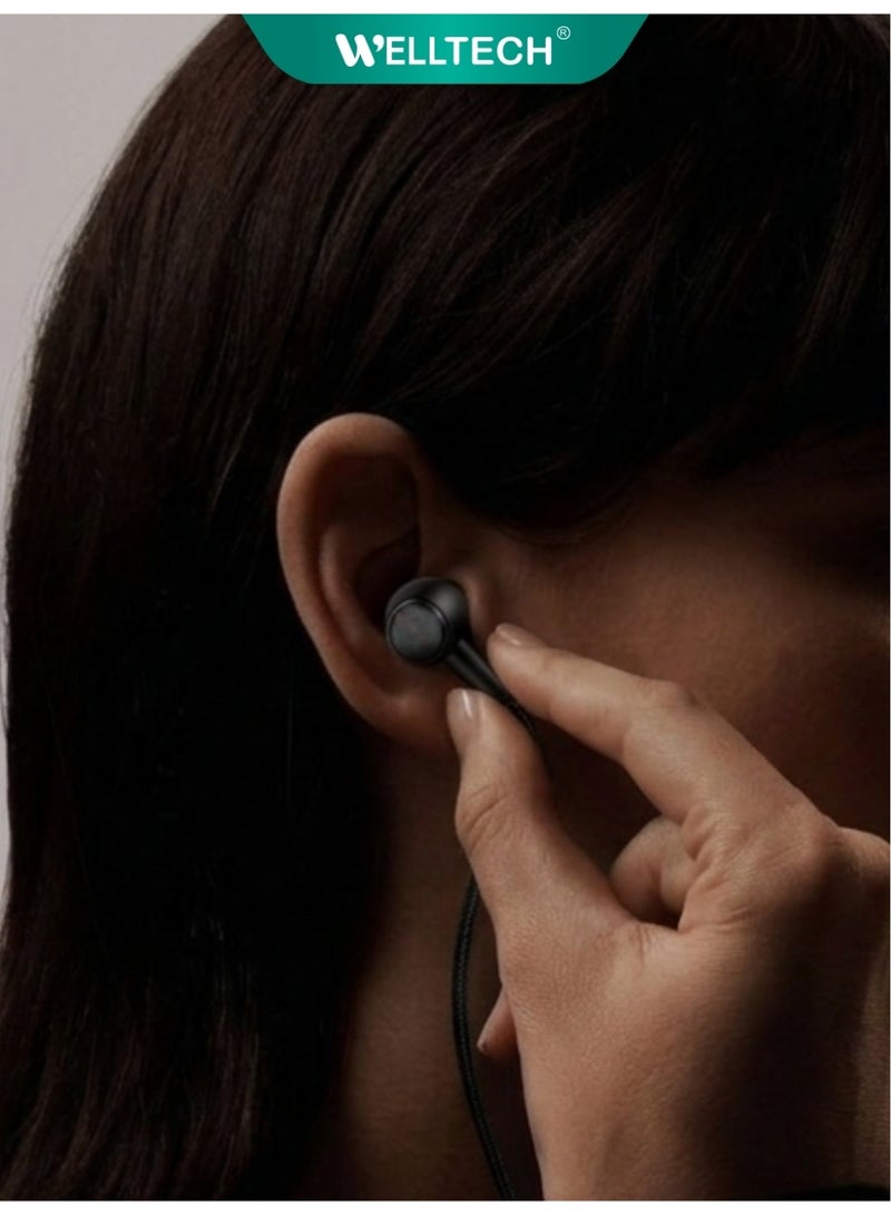 WELLTECH Type C Wired Earphones with Mic Pure Voice Clear Calling USB C Headphones Noise Isolation In Ear Headset for Android Samsung Gaming Meetings WELLTECH NIHA26 - Image 4