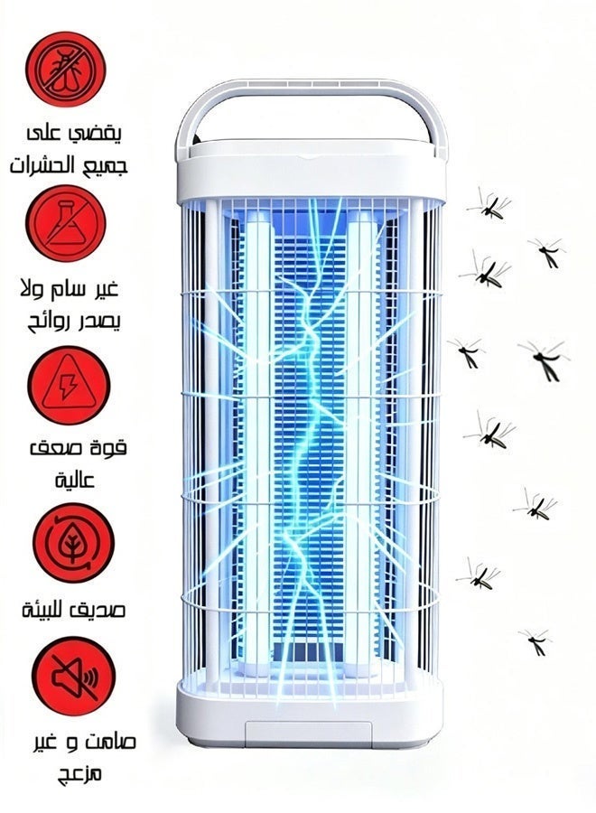 زيريفام جهاز «أوريجينال موسكيتو كيلر» (Original Mosquito Killer)، جهاز كهربائي لقتل الحشرات مزود بضوء الأشعة فوق البنفسجية، مصيدة فعالة داخلية للبعوض والبعوض الصغير وذباب الفاكهة، مثالي للمنازل والمطاعم والفنادق والمكاتب - Image 1