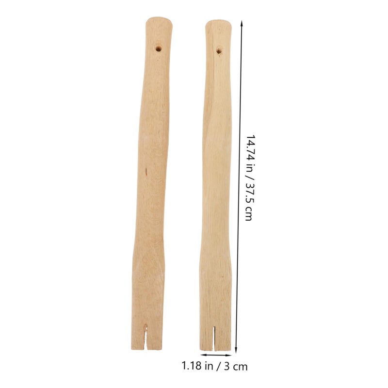 2Pcs Durable Qinggang Wood Hoe Handle Replacement 38 Inch Garden Tool With Comfortable Grip - Image 5